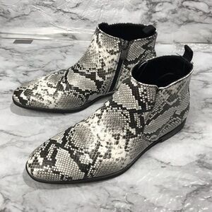 Call it spring snake printed vegan leather ankle 8